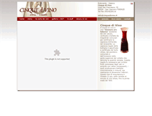 Tablet Screenshot of cinquedivino.it